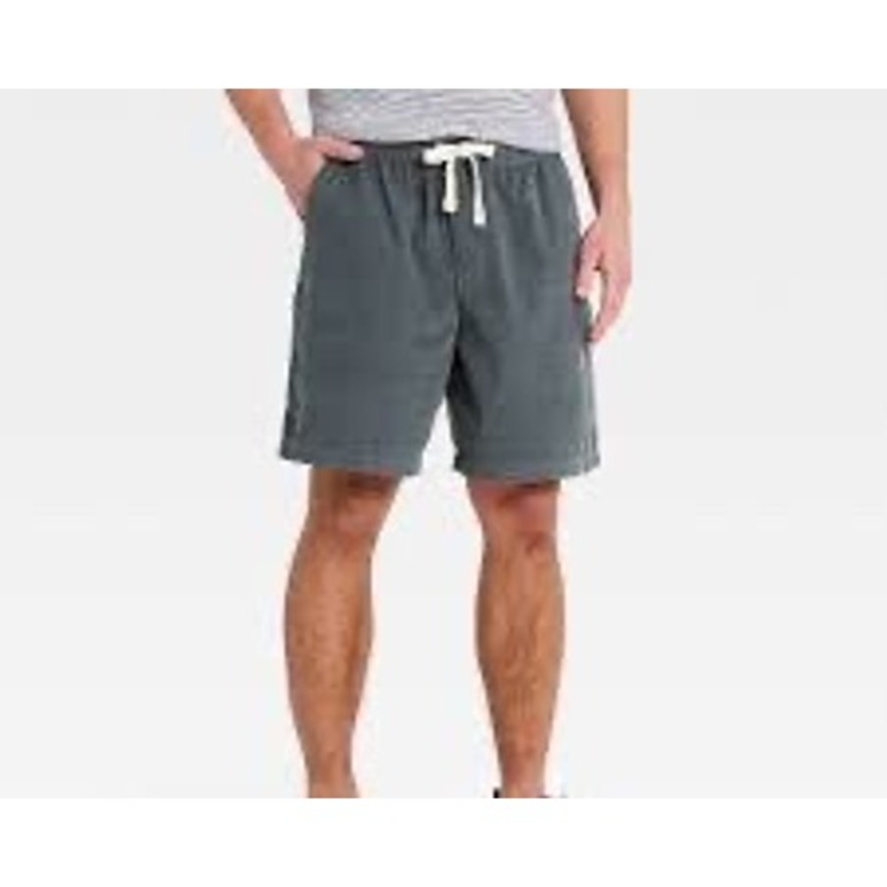 Goodfellow & Co Mens Corduroy Pull-On Shorts Sage Green The Vacay Collection S